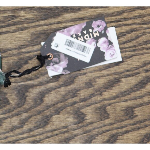 NWT Midnight Bakery Womens Fiji Ruffled Open-Back Chemise FIJ110 Green S - Picture 4 of 6